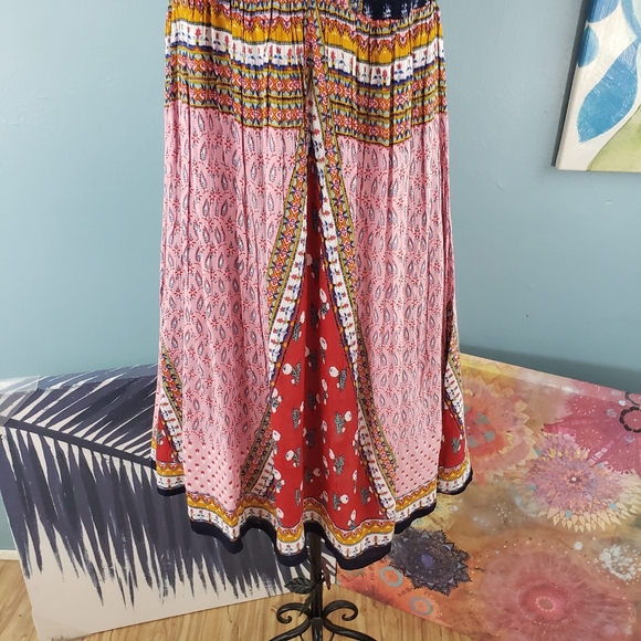 BOHO Patrons of Piece patch work rayon dress sz M - Picture 5 of 15